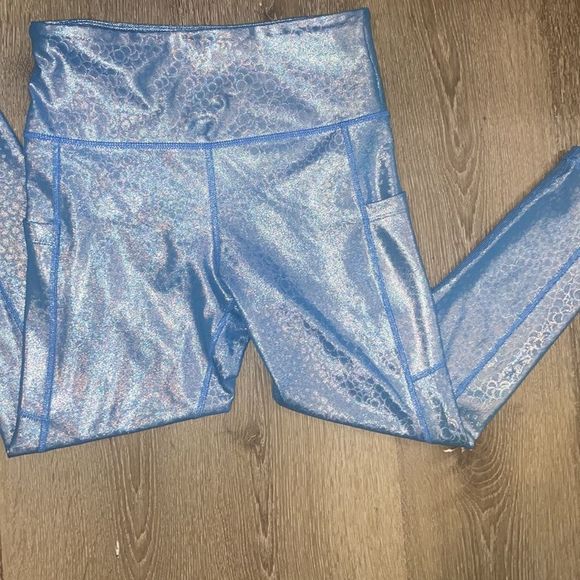 Zyia Active Womens 4 Blue Mermaid light N Tight Hi-rise capri NWOT Side Pockets - Picture 7 of 7